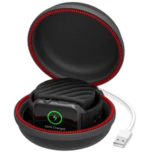 Док-станция с держателем для зарядки, чехол-подставка для зарядного устройства, водонепроницаемый дорожный ящик для хранения для Apple Watch Series 4, Series 3,2, 1 Black