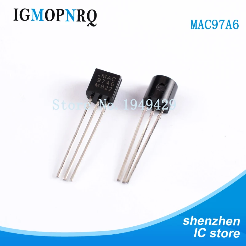

50pcs free shipping MAC97A6 97A6 TO-92 Triacs THY .6A 400V TRIAC new original