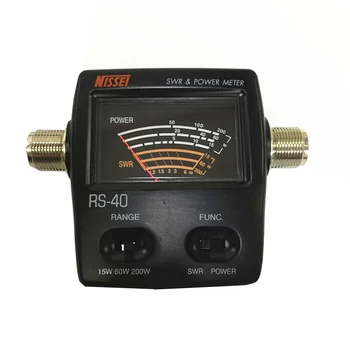 

Nasheng NISSEI RS-40 di Onda Stazionaria Misuratore di Potenza Metro RS40 UV Dual-band SWR Meter Misuratore di Potenza