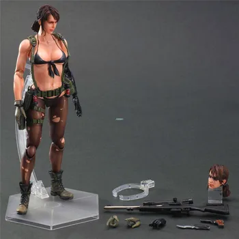

10" Anime Sexy Figures Metal Gear Solid 5 Quiet Play Arts Face-lifting PVC Action Figure Collectible Model Toy BOX 25CM L254