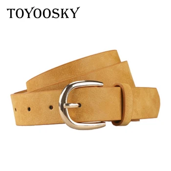 

2018 Casual Women Belt Metal Pin Buckle Belt Female Suede Solid Waist Belts for Women Jeans Pants Ladies Cinturon Mujer TOYOOSKY