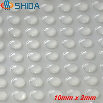 

1000pcs 10*2mm Self Adhesive Soft and Clear Anti Slip Rounded Bumpers Silicone Rubber Feet Pads Sticky Silicone Shock Absorber