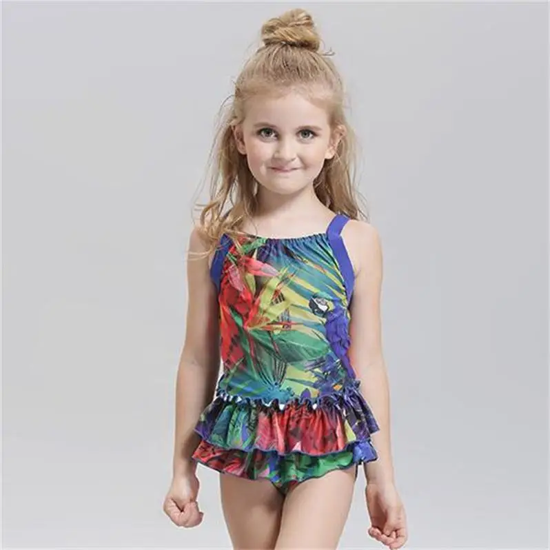 2018 New Children Swimming Cute baby girl swimwear one piece Kids girls