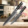 SUNNECKO-Juego de Cuchillos de Cocina japonés Damasco VG10, herramienta de mango de 5 pulgadas, utilidad, 8 pulgadas, Chef Kinfe Cuchillo de cocina G10, 2 uds. ► Foto 1/6