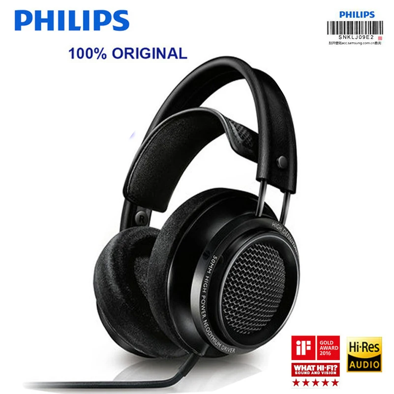 Гарнитура Philips Fidelio X2HR лучший продукт в 2015 году с приводом высокой мощности 50 мм 3