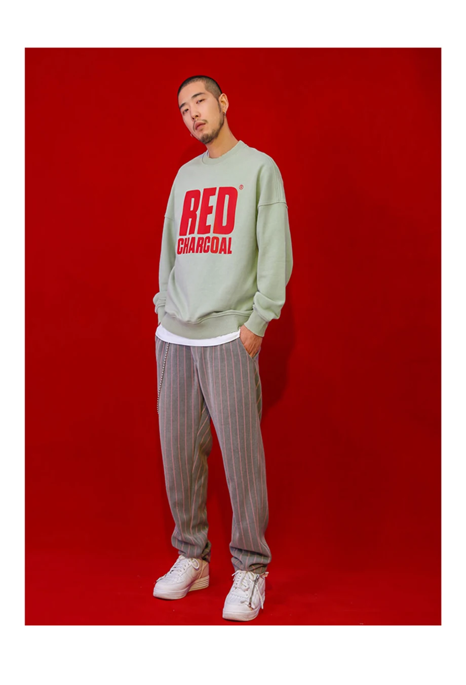 Красный Уголь 2018 S зеленый пуловер Толстовка мужские свободные логотип печати кофты в стиле хип-хоп Уличная одежда