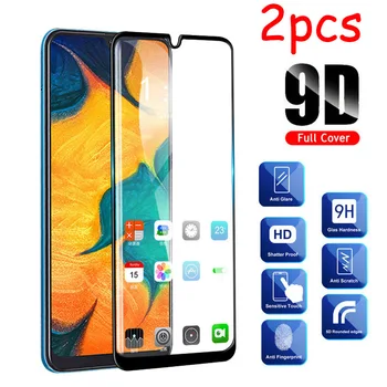 Перейти на Алиэкспресс и купить Защитный экран для Samsung Galaxy, 2 шт., полноэкранный протектор из закаленного стекла, для Samsung Galaxy A70, A40, A30, A50