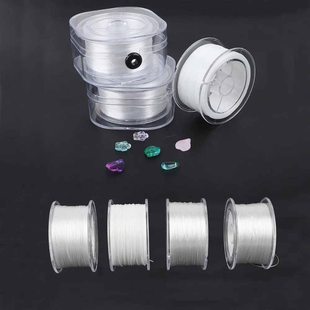 

30-200M/Roll 0.2/0.6/0.8/1mm Elastic Cord Thread Jewelry Accessories Beading Line Strong Crystal String Cord DIY Necklace