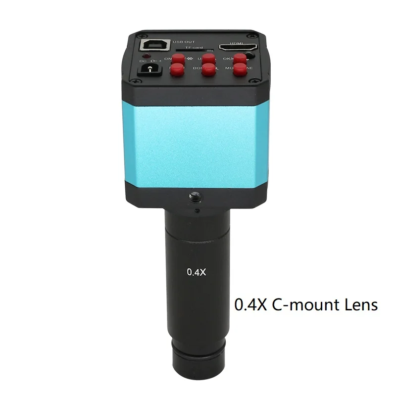 14MP HDMI USB камера HD цифровой микроскоп камера с c-креплением объектив электронный окуляр видео для стерео Биологический микроскоп - Цвет: 0.4X C-mount Lens
