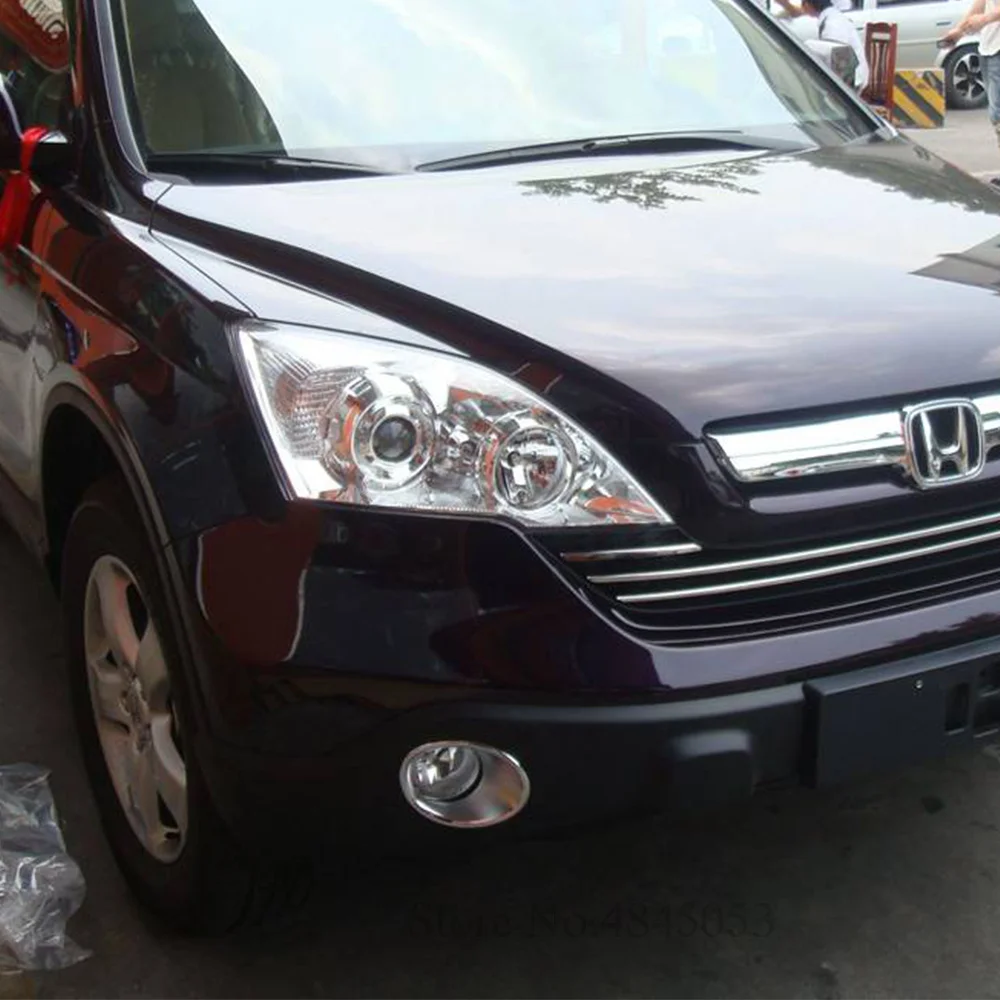 Для Хонда сrv CR-V 2007 2008 2009 2010 2011 передняя противотуманная фара рамка ABS хромированный корпус для противотуманной фары отделка молдингом