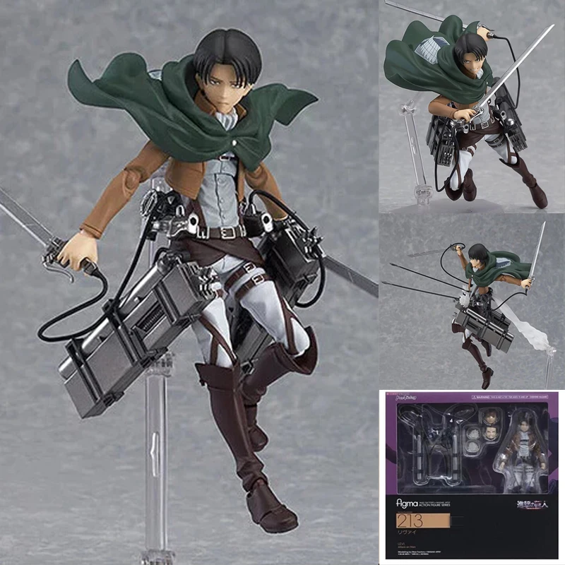 Anime PVC Figma 213 LEVI Attack on Titan Action Figure 203 Mikasa ... - Anime PVC Figma 213 LEVI Attack On Titan Action Figure 203 Mikasa Ackerman 207 Eren Yeager
