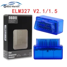 Супер Мини ELM327 V1.5 ELM327 V2.1 OBD OBD2 код считыватель сканер инструмент ELM 327 Bluetooth для Android/PC диагностический инструмент