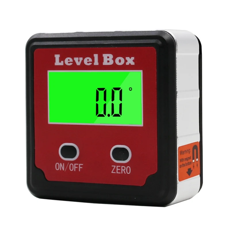  Magnetic Base LCD Backlight Digital Level Box Protractor Angle Finder Level Gauge Bevel Gage Inclin