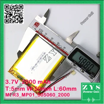 

1 pcs. li-ion battery 3.7v 2000mAh rechargeable battery 3.7 v 2000 mah size: 5x50x60mm