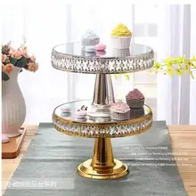 31 см* 20 см с серебряным покрытием старший кекса кристалл торт стенд кристалл зеркало Торт Свадебный Торт Отделка Стенд dgp011