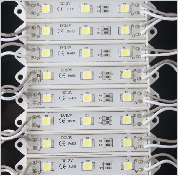 20PCS 5050 3 LED Module 12V waterproof advertisement design led modules lighting