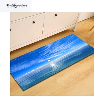 

Free Shipping Moon Hanging On Sky Tapis Salon Absorbent Bath Mat Area Rug for Living Room Bedroom Floor Carpet Tapete Infantil
