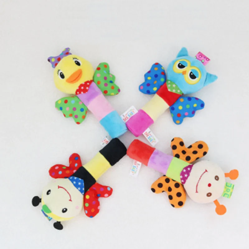 Baby Fun Early Education Toys Grasping Stuffed Plush Bed/Stroller Hanging Toy Kawaii Baby Infant Toy Gifts