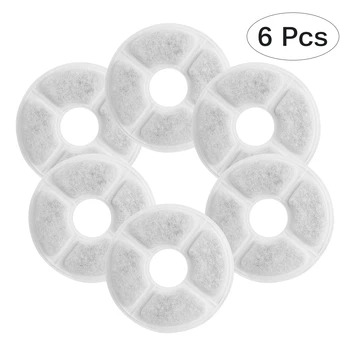 

6 Pcs Carbon Filters For Pet Water Fountain Premium Activated Carbon Replacement Filters Pet Drinking Fountain Carbon Replace