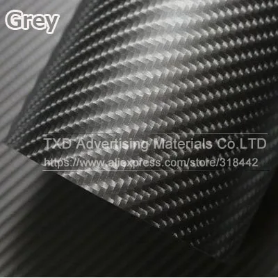 Высококачественная 4D виниловая пленка из углеродного волокна для кузова автомобиля темно-синяя 4d углеродная пленка с бесплатной доставкой 1,52*30 м каждый рулон - Название цвета: Grey