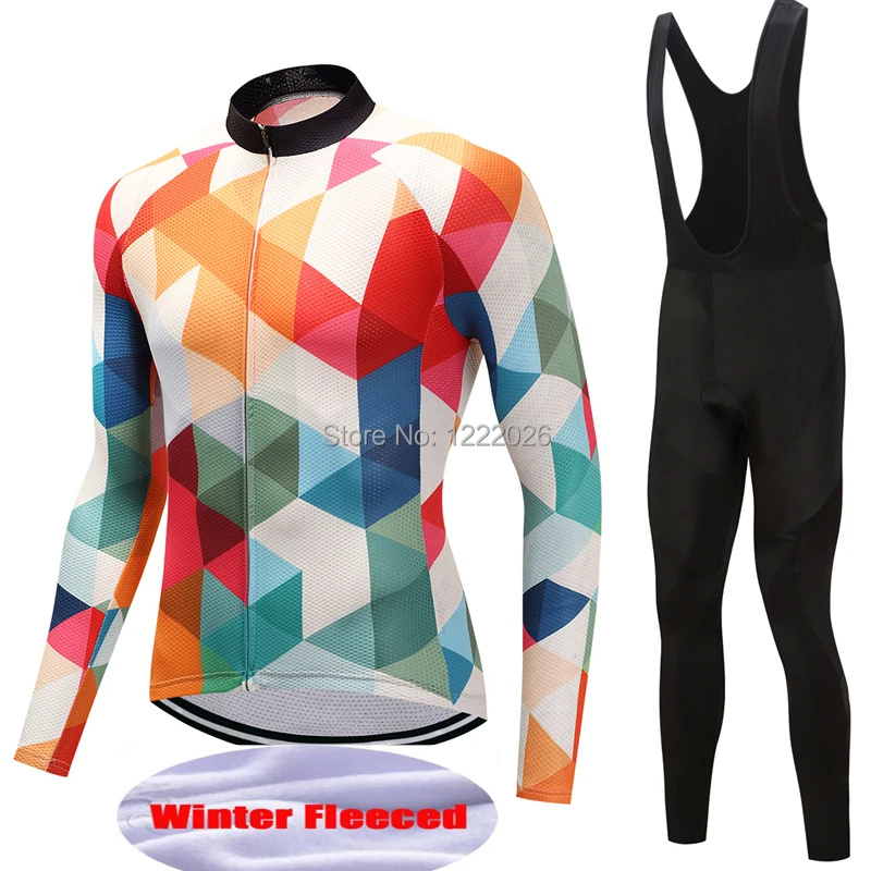 

FUALRNY 2018 Percival Winter Pro Thermal Fleece Cycling Jersey Set Racing Bicycle Clothing Keep Warm MTB Bike Wear Clothes Suit