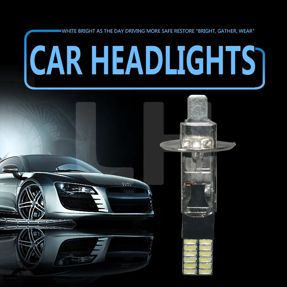1 шт. супер яркий H1 24 SMD 4014 Canbus автомобильные светодиоды без ошибок белые лампы