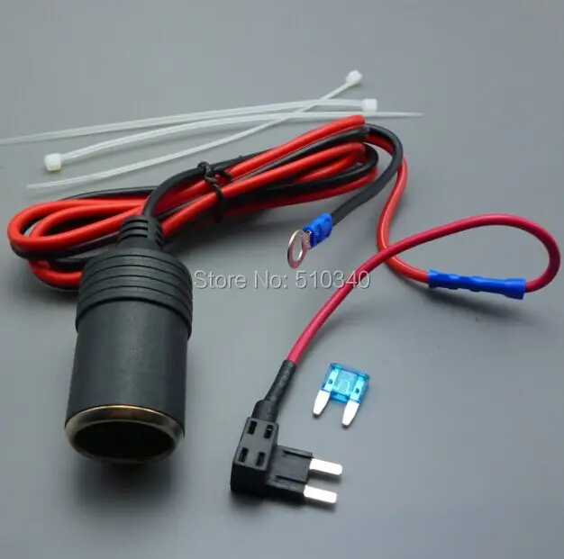 1M 1.5mm2 Car Cigarette Cigar Lighter DC12V Extension Mini Fuse Tap