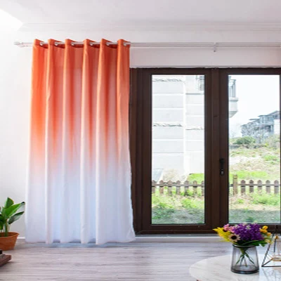 Фэнтези чистый цвет верхний градиентный занавес для спальни оконная панель серый синий полузатенение занавес для гостиной горячая F022 - Цвет: Orange