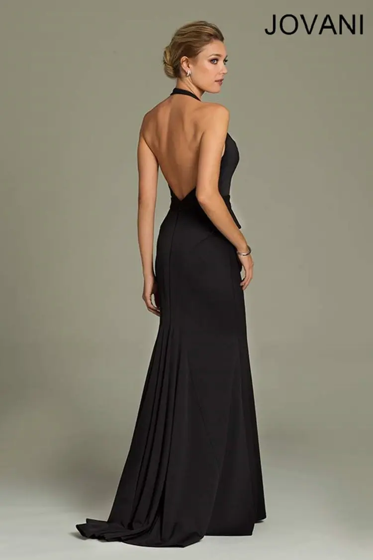 backless satin gown