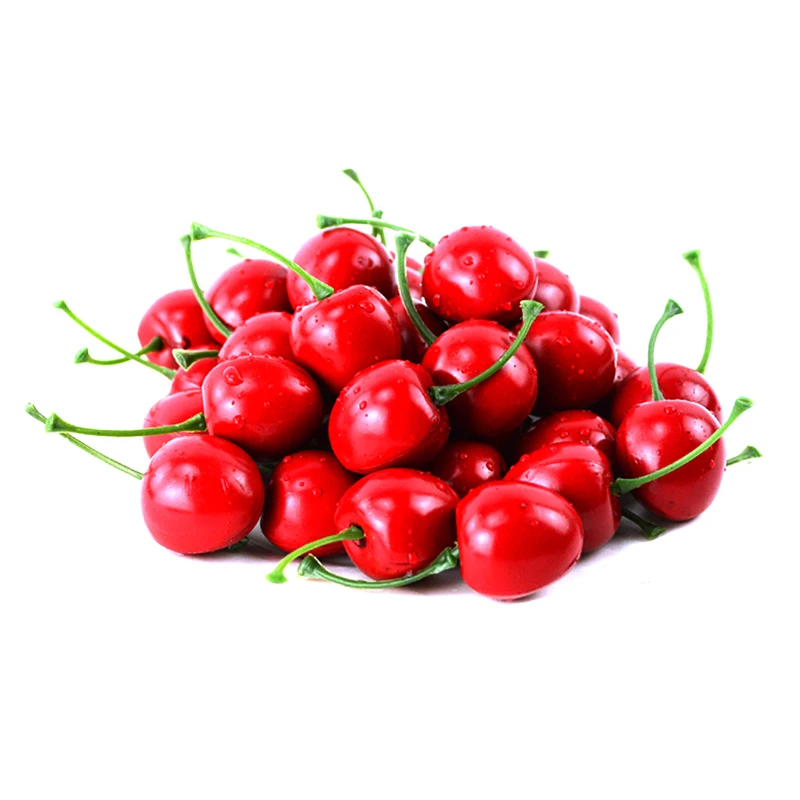 20 шт./лот мини поддельные пластиковые фрукты красная вишня маленькие ягоды искусственный цветок перламутровые Свадебные украшения