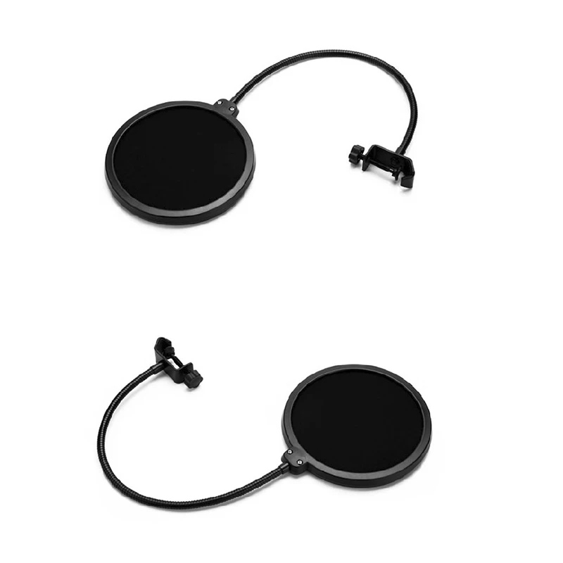 

2018 Professional Microphone Pop Filter Windscreen Filter Cover Studio Equipment for Recording with Flexible Gooseneck Holder