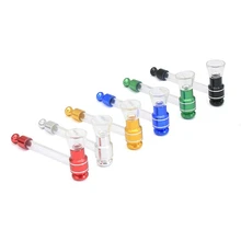 Стеклянная популярная дымовая трубка, портативная мини курительная трубка для табака, подарок для здоровья, металлическая трубка, фильтр, травяной измельчитель, подарки для здоровья