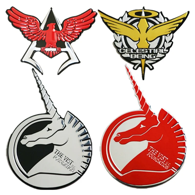 Fashion Aluminum Alloy Car Styling Unicorn Eagle Shaped Car Stickers Metal Car Motorcycle Sticker Accessories