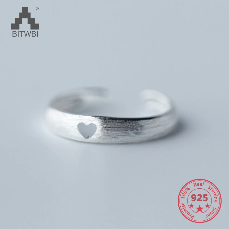 

Factory Price 100% 925 Sterling Silver Fashion Minimalism Hollow Heart Open Heart Fine Jewelry for Female