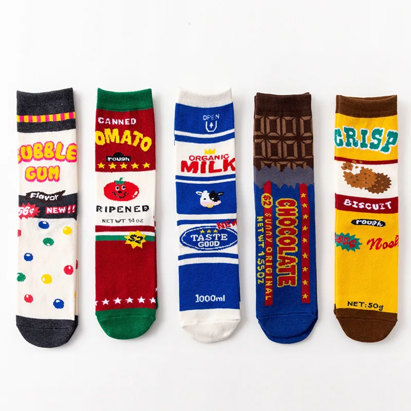 Носки Без Пятки Hong Kong Milk Harajuku скейтборд унисекс хлопок Sox корейского размера плюс