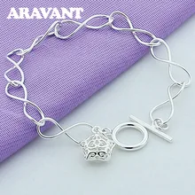 Новая мода 925 ювелирные изделия полые звезды кулон браслет для женщин Свадебные Модные посеребренные ювелирные изделия