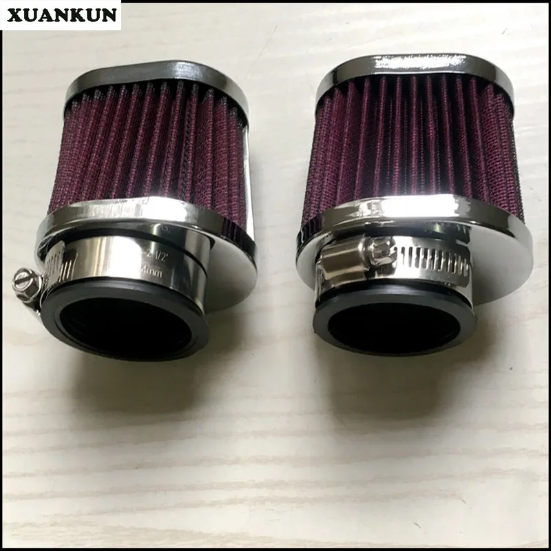 

XUANKUN Cafe Racer Retro Motorcycle Modified Large Flow Air Filter Straight Head Mushroom Head Mushroom Head Empty Filter