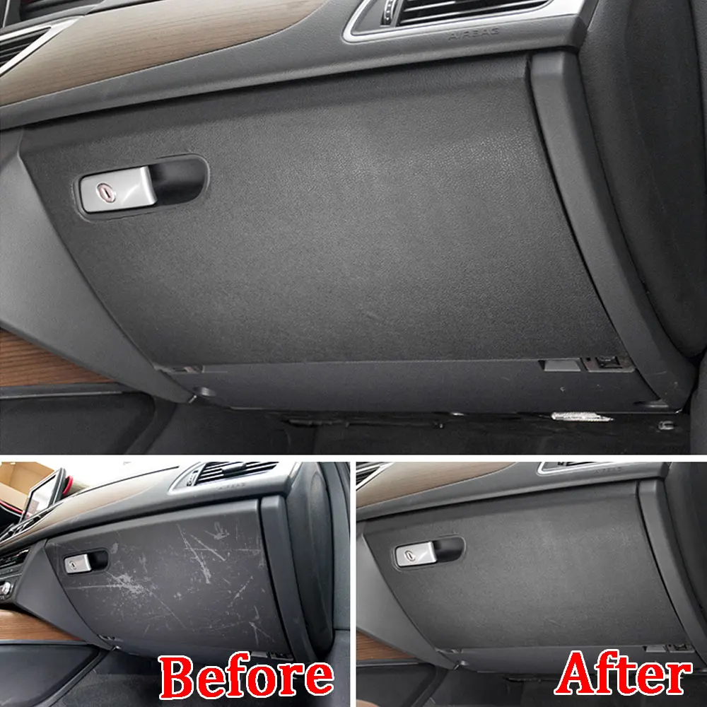 

Car Co-Pilot Storage Box Door Anti-kick Pad Film Sticker Fit for Audi A5/Q3/A3/A4L/A6L 2010-2018 Carbon Fiber Style