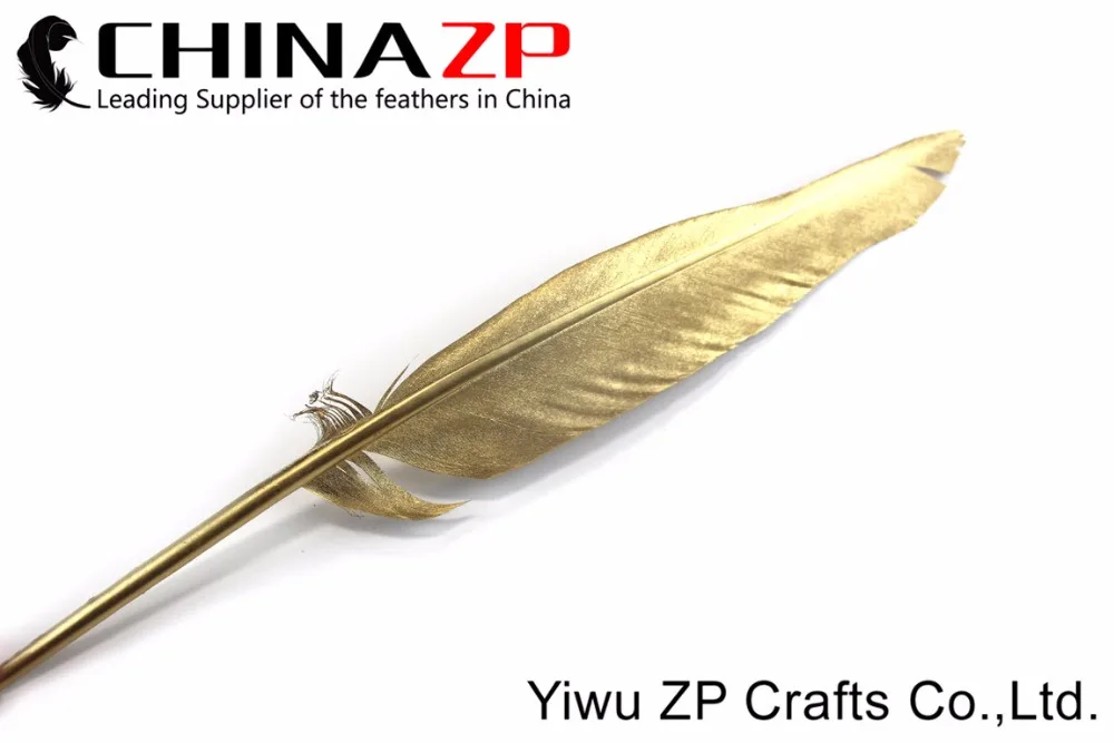 Bulk Sale Gold Dipped Feathers for Craft Sparkle Party Decoration (5)