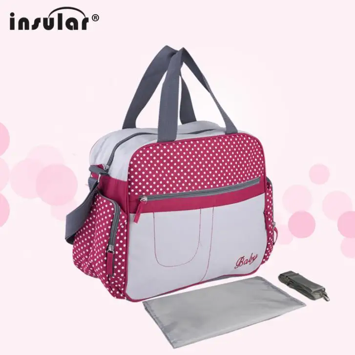 Insular Baby Diaper Bag Fashion Nappy Stroller Bag Organizer Pouch  Maternity Mommy Bag Mother Tote Diaper