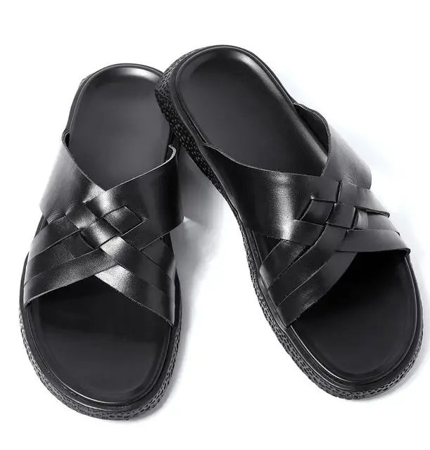 Pure leather slippers Clearance