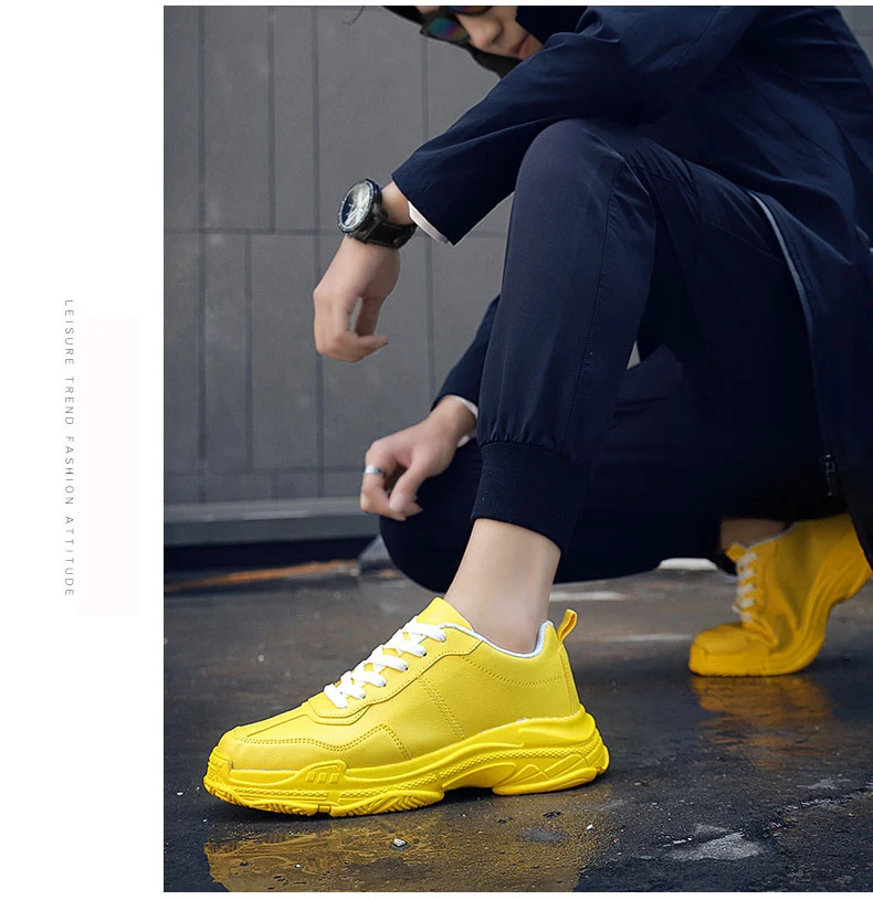 Mens Chunky Trainers Sneaker Winter PU Leather Men Sneakers Luxury Brand Black High Platform Sneakers Men Brand Shoes Classic  (13)