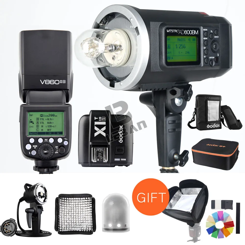 Free DHL Godox AD600BM 1/8000 HSS GN87 + V860II-S E-TTL Li-ion Battery Speedlite +X1T-S Trigger for Sony | Электроника
