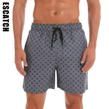 Escatch новые мужские пляжные шорты Летние плавки для серфинга размера плюс XXXL купальный костюм с завязками для мужчин ES05E купальный костюм Homme одежда для купания