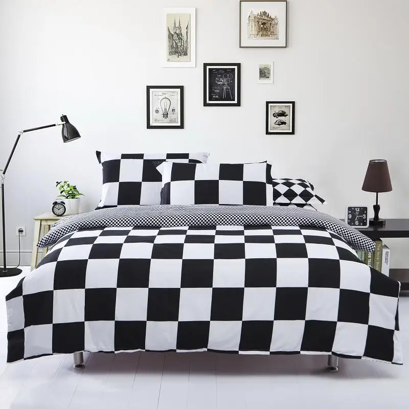 Online Buy Wholesale black white striped bedding from China black white