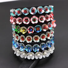 Красивые Модные Коктейльные Вечерние широкая повязка для головы для вечеринки с танцами улица путешествия для отдыха аксессуары для волос 872