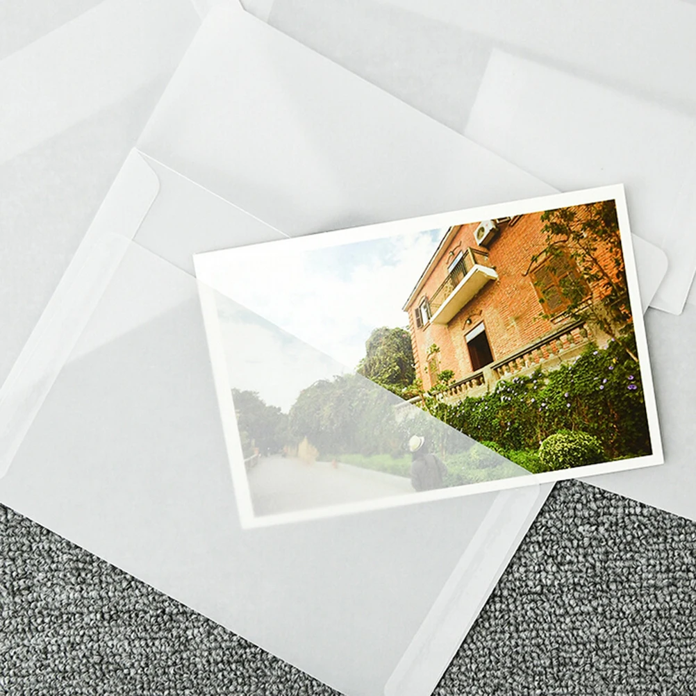 

10pcs/lot 17.5*12.5cm Korea Vintage Blank Translucent Vellum Envelopes DIY Multifunction Ovely Gift Vegetable Parchment