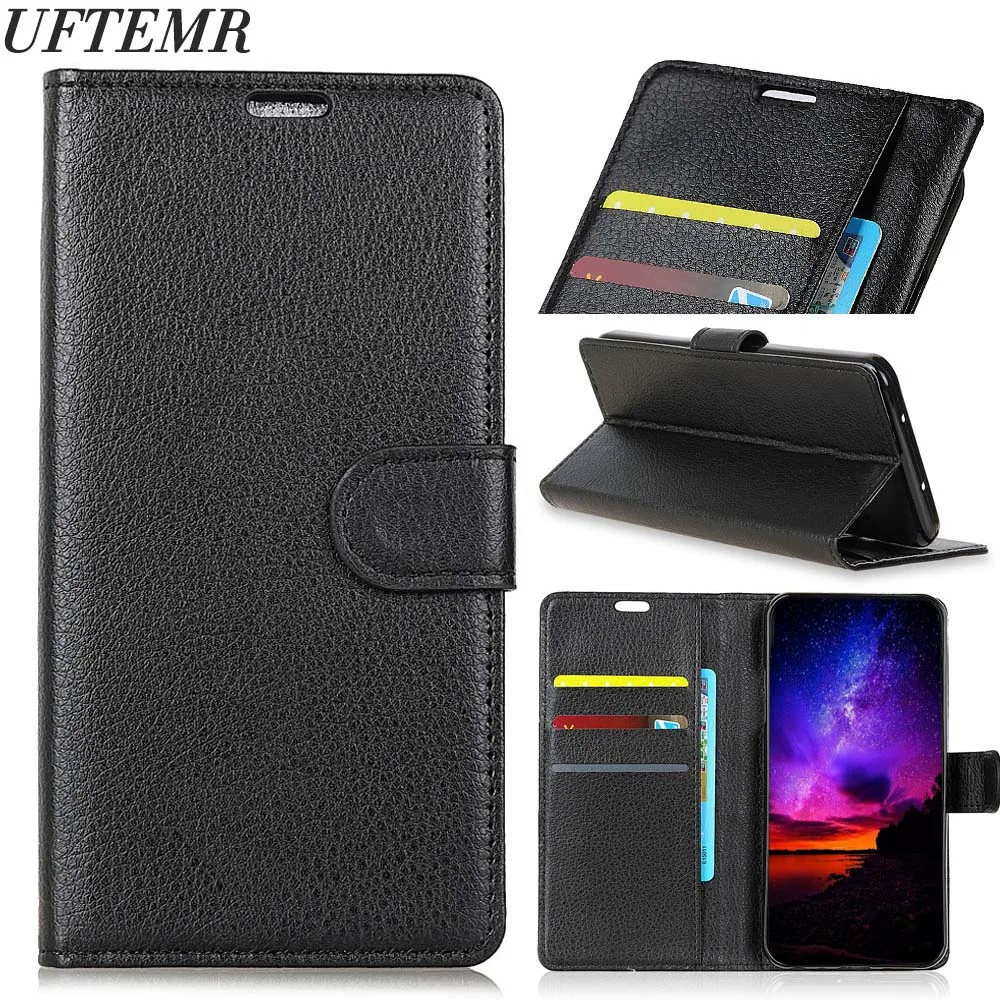 

Uftemr Case for Samsung Galaxy J4 Plus Litchi PU Leather Kickstand Flip Wallet Case for Samsung J4 Plus 2018 J415F Book Cover