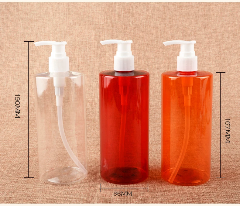 Красный/фиолетовый/Orange/Зеленый Красочные пустая бутылка ПЭТ 460 мл цилиндра бутылки для шампуни, моющие средства, гель для душа бутылки