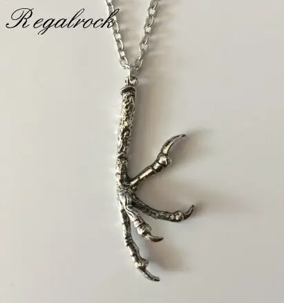 

Regalrock Hot Fashion Raven Crow Oddities Bird Claw Talon Pendant Necklace